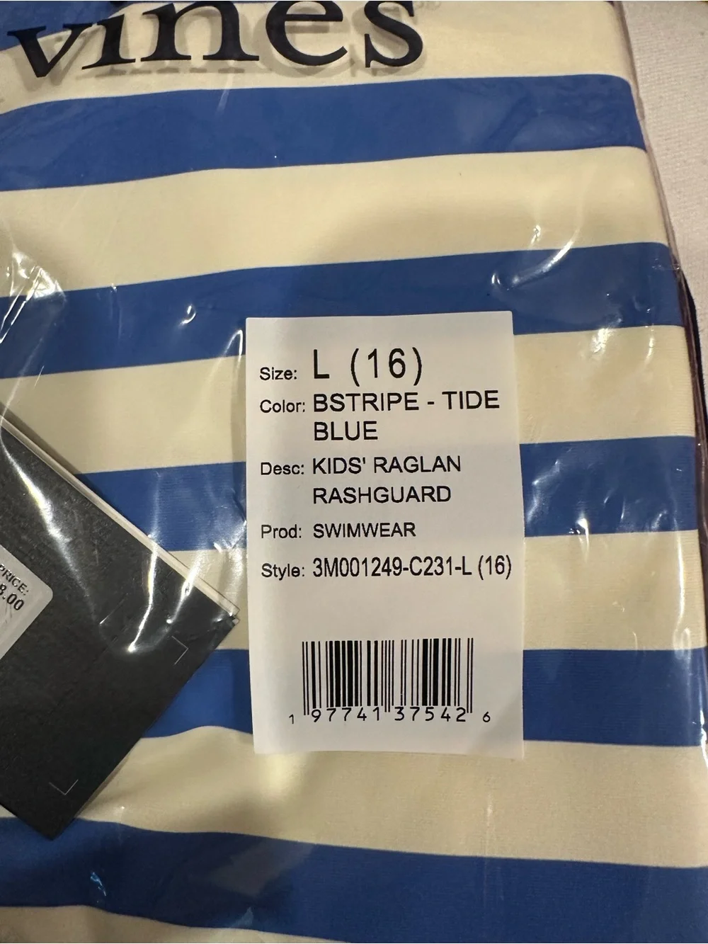 Vineyard Vines Blue and White Striped Kids' Rashguard